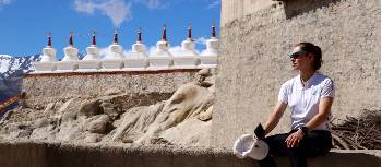 Kate Leeming at Shey Palace, once the capital of Ladakh | Kate Leeming